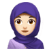 🧕🏻 woman with headscarf: light skin tone display on Apple